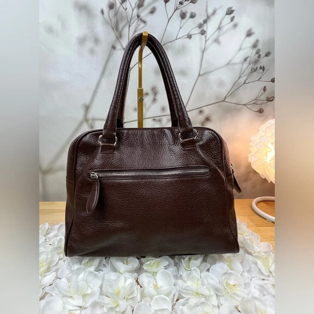 BRIGHTON MY FLAT IN LONDON BROKER COGNAC DOMED BOWLER STYLE HANDBAG - Picture 3 of 13